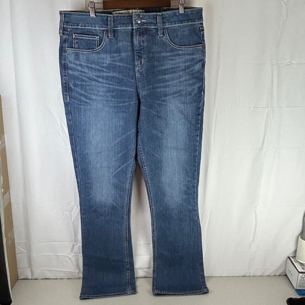 Justin Jeans A2 High Rise Bootcut Blue Denim Stretch Womens‎ Size 33R 38x34